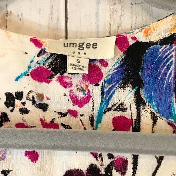 Umgee Women's Kimono Boho Watercolor Pink Floral Open-Front Duster Cardigan | S - Picture 10 of 12